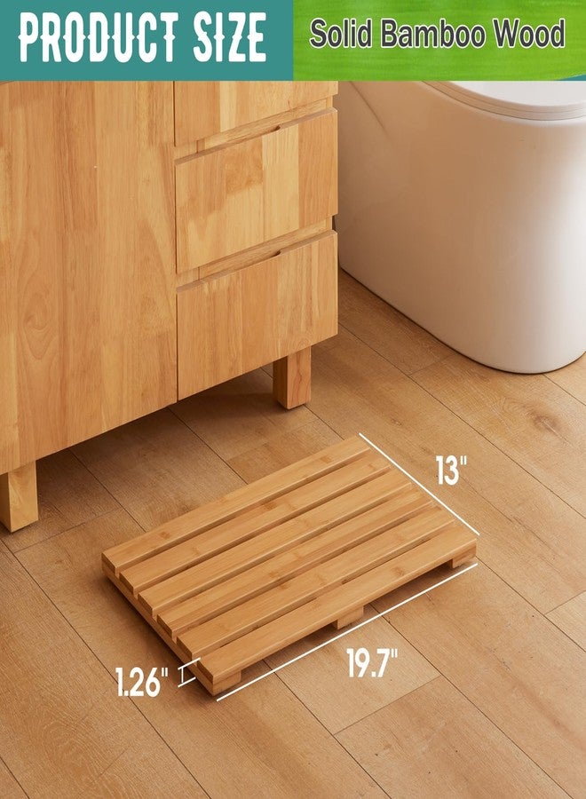viewcare Bath Mat for Shower, Wooden Floor Mat for Bathroom,Non-Slip | Heavy Duty, Shower Mat for Indoor Outdoor - Image 2