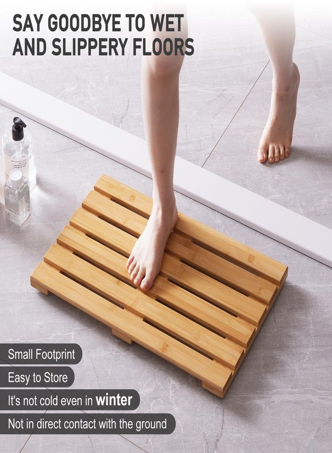 viewcare Bath Mat for Shower, Wooden Floor Mat for Bathroom,Non-Slip | Heavy Duty, Shower Mat for Indoor Outdoor - Image 5