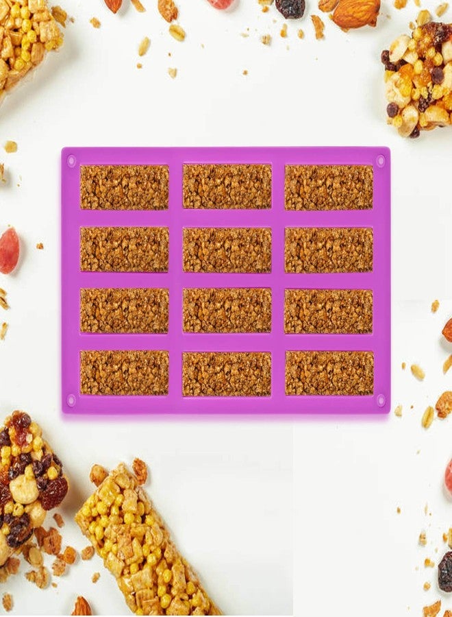 Palksky (2 Pack 12 Cavity Medium Narrow Silicone Rectangle Molds/Molds/Protein Bars mold/Energy Bars Maker for Caramel Bread Loaf Muffin Brownie Cornbread Cheesecake Pudding Soap Butter Mould - Image 3