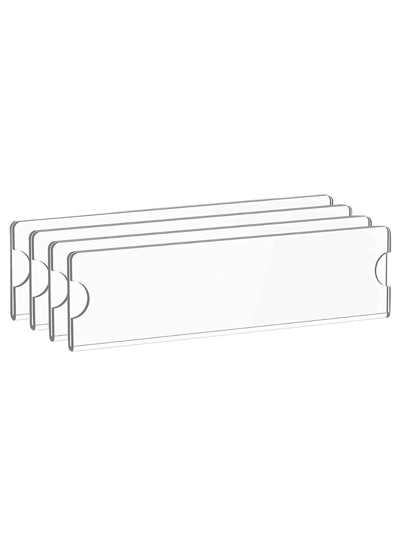 TPGP Acrylic Wall Name Plate Holder Clear Acrylic Sign Holder Frame with Adhesive Tapes, Door Plates for Home, Office, Classroom Pack of 4 pcs - Image 1