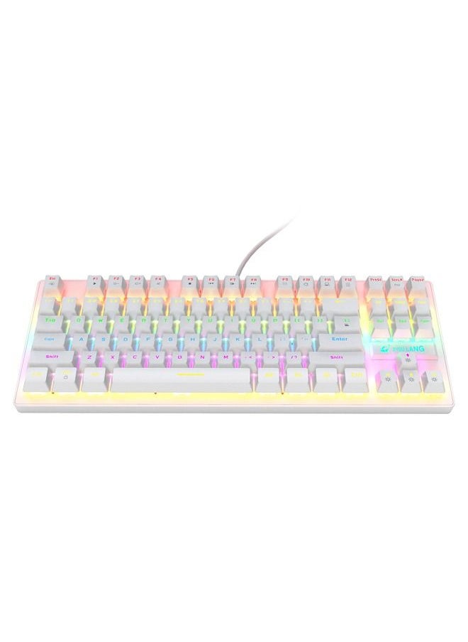Generic - 87 Keys Punk Mechanical Gaming Gaming Keyboard White - Image 1