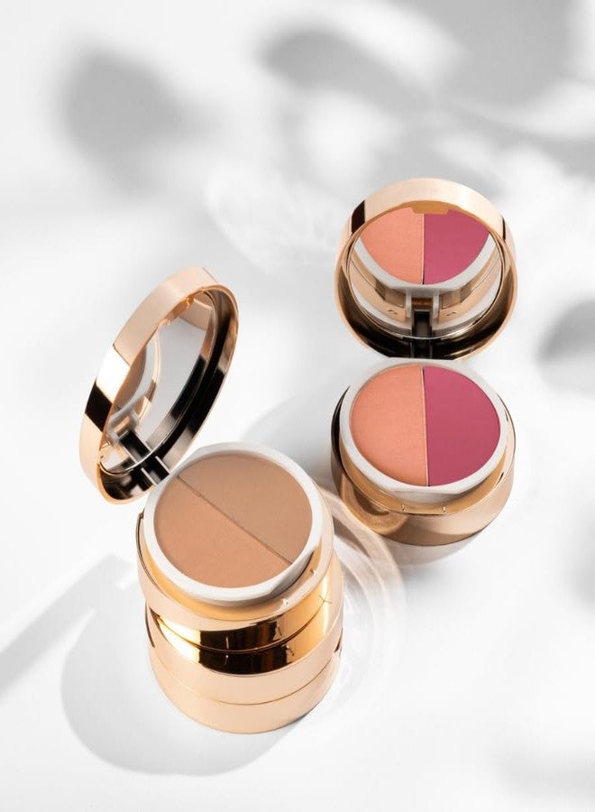 Emani Blush & Bronzer - Natural Mineral Pressed Bronzer for Face - Radiant Skin Blush for Sun Kissed Glow, All Skin Types including Sensitive Skin, Malibu - Image 3