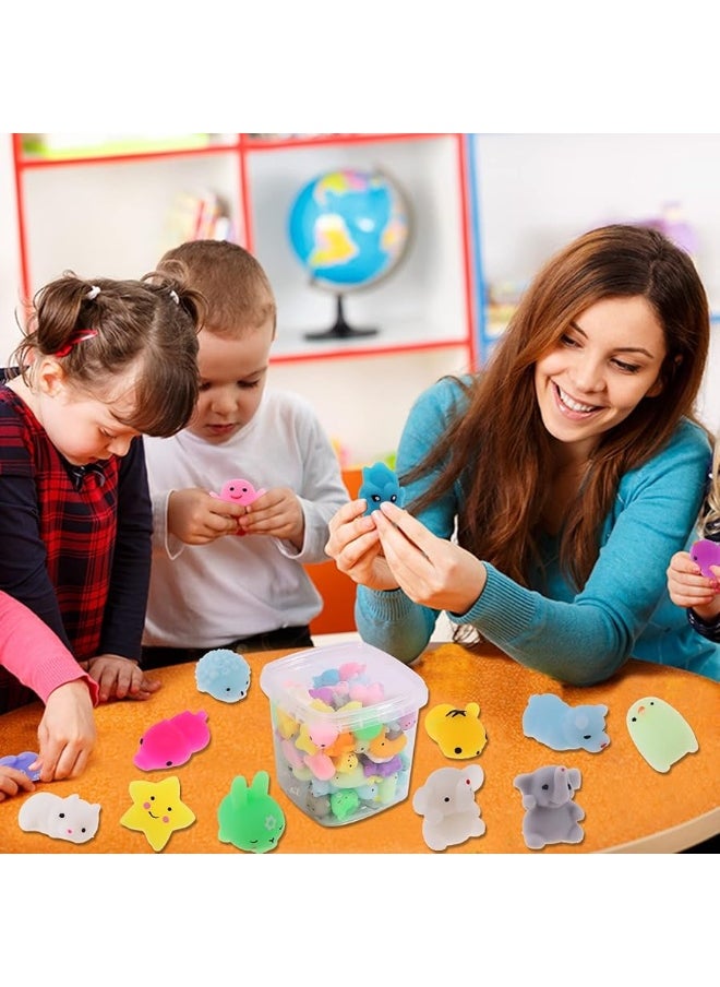 Bingcute - 72 pcs Mochi Squishy Toys, Kawaii Squishy Animals for Party Favors Classroom Prize Pinata Easter Fillers Fidget Toys Pack Bulk Squishies Toys Gifts Christmas Stocking Valentines - Image 1