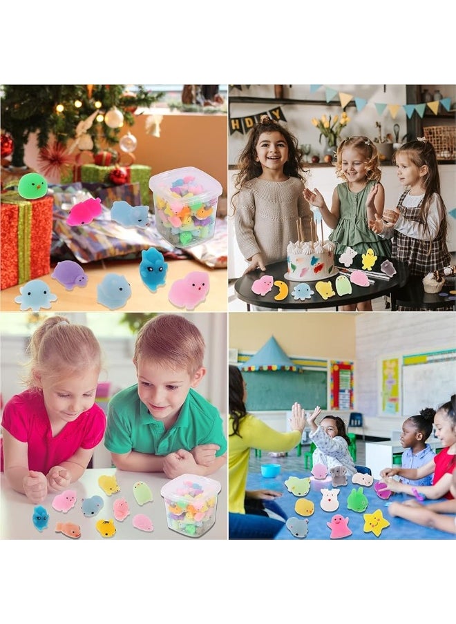 Bingcute - 72 pcs Mochi Squishy Toys, Kawaii Squishy Animals for Party Favors Classroom Prize Pinata Easter Fillers Fidget Toys Pack Bulk Squishies Toys Gifts Christmas Stocking Valentines - Image 1