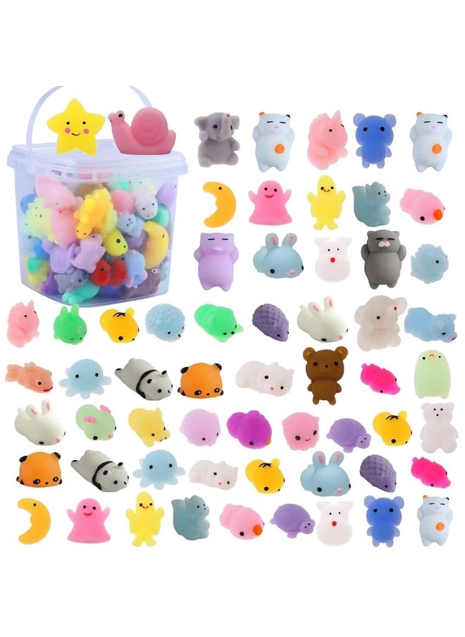 Bingcute - 72 pcs Mochi Squishy Toys, Kawaii Squishy Animals for Party Favors Classroom Prize Pinata Easter Fillers Fidget Toys Pack Bulk Squishies Toys Gifts Christmas Stocking Valentines - Image 1