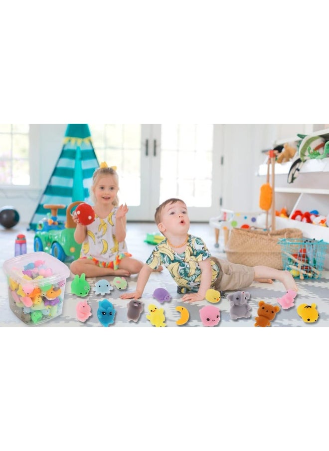 Bingcute - 72 pcs Mochi Squishy Toys, Kawaii Squishy Animals for Party Favors Classroom Prize Pinata Easter Fillers Fidget Toys Pack Bulk Squishies Toys Gifts Christmas Stocking Valentines - Image 1