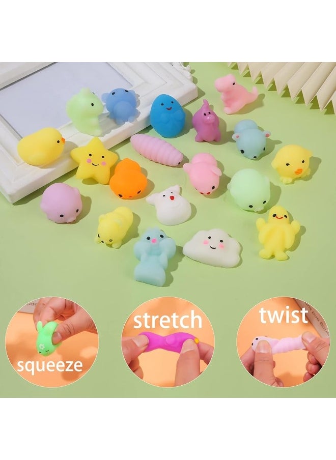 Bingcute - 72 pcs Mochi Squishy Toys, Kawaii Squishy Animals for Party Favors Classroom Prize Pinata Easter Fillers Fidget Toys Pack Bulk Squishies Toys Gifts Christmas Stocking Valentines - Image 1