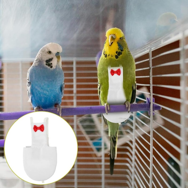 بدلة طيران بامبرز ببغاء قابلة لإعادة الاستخدام ملابس طيور أبيض 2XL للأنشطة الخارجية - Image 5