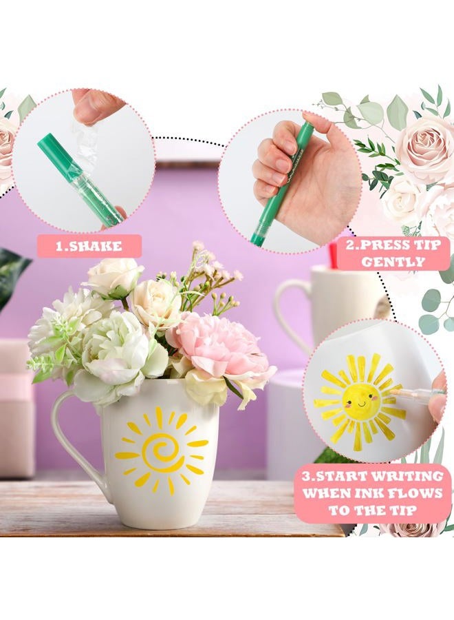 Mifoci Design Your Own Mug Painted Mug Kit Mugs You Can Decorate Coffee Mug Decorating Kit Blank Ceramic Mug for DIY Create a Keepsake Gift Craft Project for Planting Drinking - Image 3