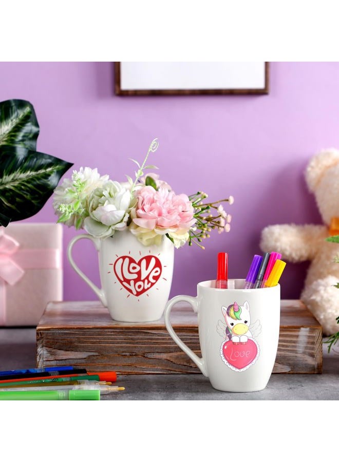 Mifoci Design Your Own Mug Painted Mug Kit Mugs You Can Decorate Coffee Mug Decorating Kit Blank Ceramic Mug for DIY Create a Keepsake Gift Craft Project for Planting Drinking - Image 4