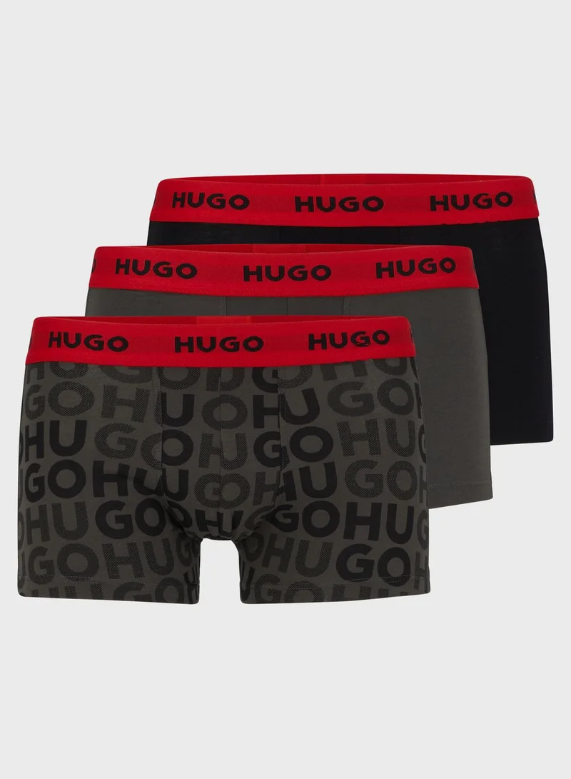 HUGO 3 Pack Assorted Trunks