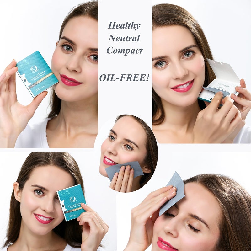 PleasingCare ورق امتصاص الزيت للوجه من بليزينغ كير للبشرة الدهنية، 100 ورقة، عبوة من 6 - ورق امتصاص الوجه من الفحم البامبو الطبيعي للاستخدام من قبل النساء والرجال - Image 2