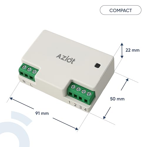 AZIOT 4 Node Smart Switch - Wifi/Bluetooth Communication - Made in India - Timer Function - Voice command (4 Node) - Image 4