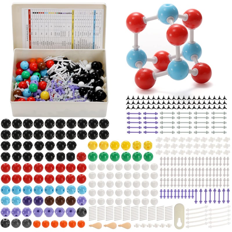 SOUJOY 444 Pcs Chemistry Molecular Model for Building Organic and Inorganic Structures 3D Visual Science Learning Set with Atoms Bonds Links and Short Link Remover Tool for Students Teachers - Image 3