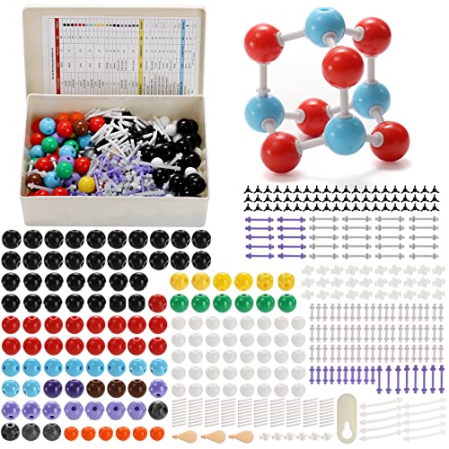 SOUJOY 444 Pcs Chemistry Molecular Model for Building Organic and Inorganic Structures 3D Visual Science Learning Set with Atoms Bonds Links and Short Link Remover Tool for Students Teachers - Image 1
