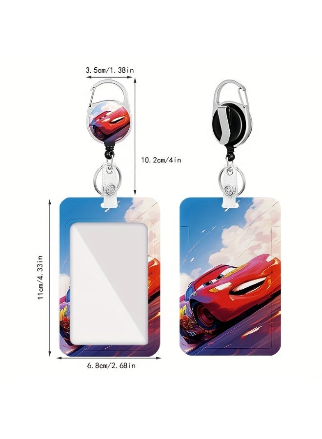 Disney 2in1 Disney Cars Lightning McQueen Cartoon Design Retractable Zipper Card Holder - Suitable for Students, Workers, Offices | Professional Look | Fashion Design2in1 Disney Cars Lightning McQueen Cartoon Design Retractable Zipper Card Holder - Suitable for Students, Workers, Offices | Professional Look | Fashion Design - Image 5