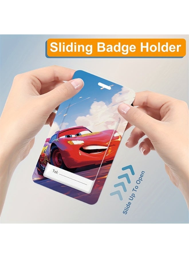 Disney 2in1 Disney Cars Lightning McQueen Cartoon Design Retractable Zipper Card Holder - Suitable for Students, Workers, Offices | Professional Look | Fashion Design2in1 Disney Cars Lightning McQueen Cartoon Design Retractable Zipper Card Holder - Suitable for Students, Workers, Offices | Professional Look | Fashion Design - Image 2