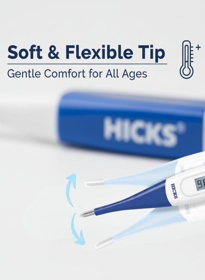 Hicks Flexible Tip Digital Thermometer: Quick & Accurate, Water-Resistant, Automatic Power-Off - For Your Comfort & Convenience - Image 3