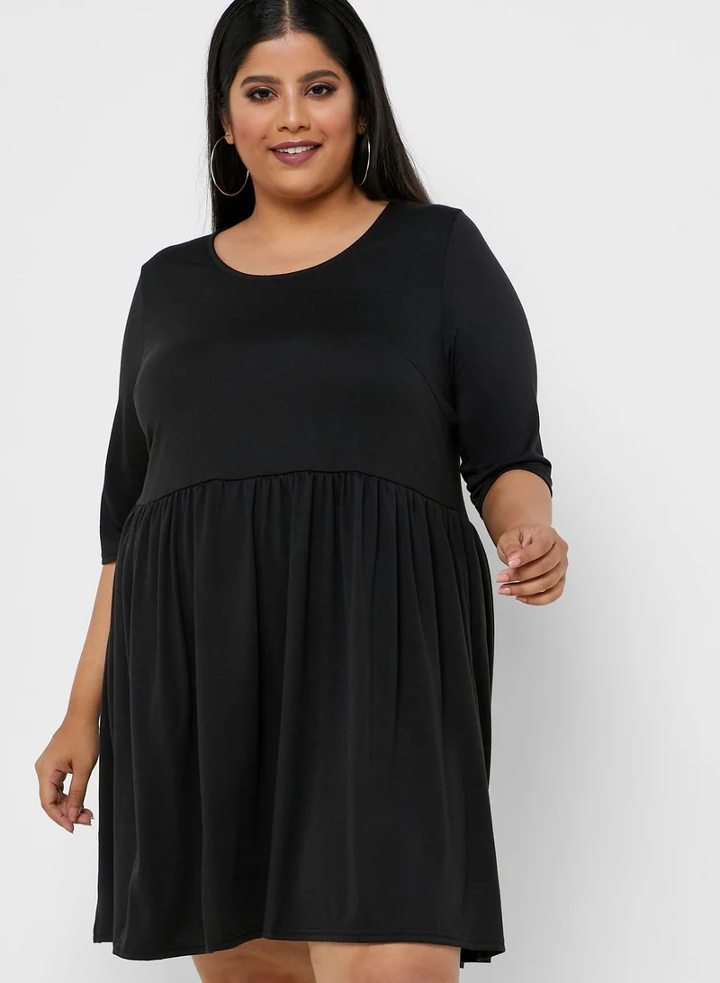 Simply Be Scoop Neck Pleated Dress