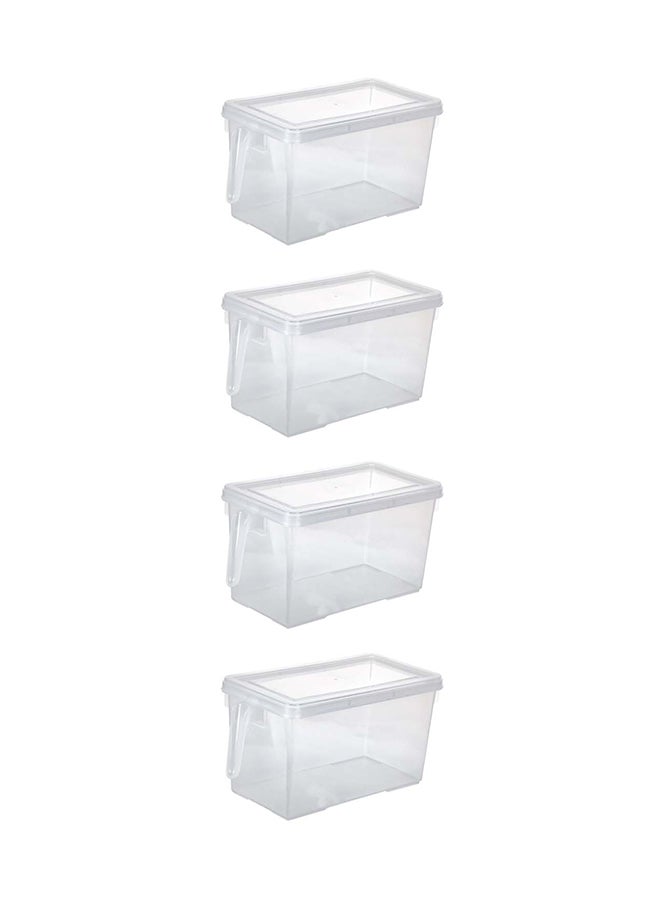Noon East Clear Storage Bin, Large Plastic Container, Pantry Organization,Plastic Storage Container For Home, Office, Kitchen Accessory 31x15.5x15.5 - Image 1