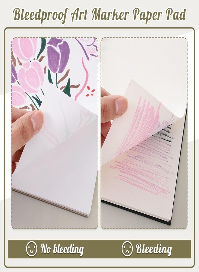 Prudiut A4 Marker Paper Pad 40 Sheets, 8.3×11.7 Inch Bleedproof Art Sketch Pad, 73lb/120gsm Drawing Paper Spiral Sketch Book, Painting Coloring Alcohol Marker Paper for Beginners, Artists, Gift - Image 4