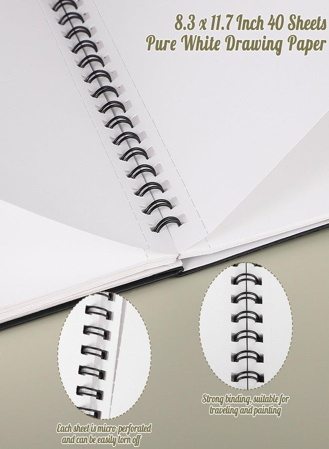 Prudiut A4 Marker Paper Pad 40 Sheets, 8.3×11.7 Inch Bleedproof Art Sketch Pad, 73lb/120gsm Drawing Paper Spiral Sketch Book, Painting Coloring Alcohol Marker Paper for Beginners, Artists, Gift - Image 3