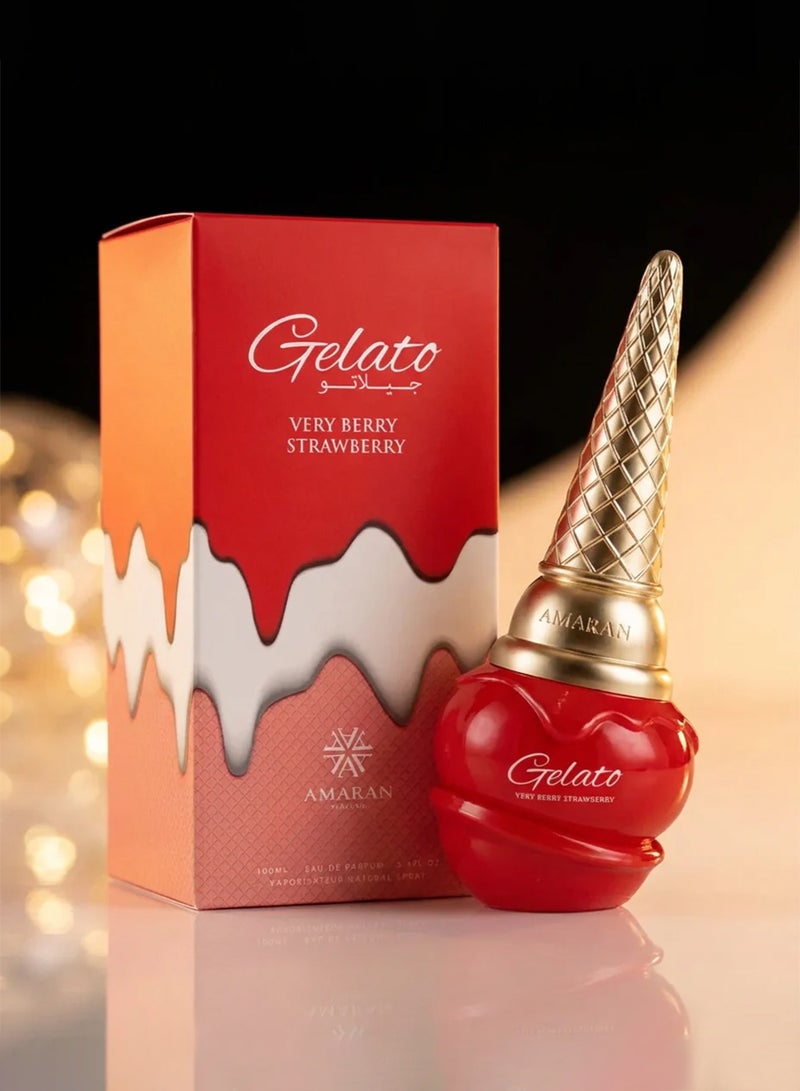 AMARAN Gelato Very Berry Strawberry Eau de Parfum 100ml | Sweet Fruity Gourmand Long-Lasting Perfume for Women by Amaran - Image 1