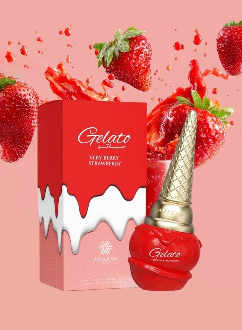 AMARAN Gelato Very Berry Strawberry Eau de Parfum 100ml | Sweet Fruity Gourmand Long-Lasting Perfume for Women by Amaran - Image 3