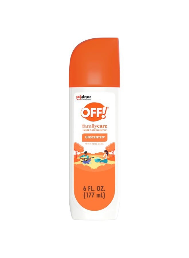 OFF! FamilyCare Insect & Mosquito Repellent Spritz, Unscented Bug spray with Aloe-Vera, 7% Deet, 6 oz (Pack of 12) - Image 1