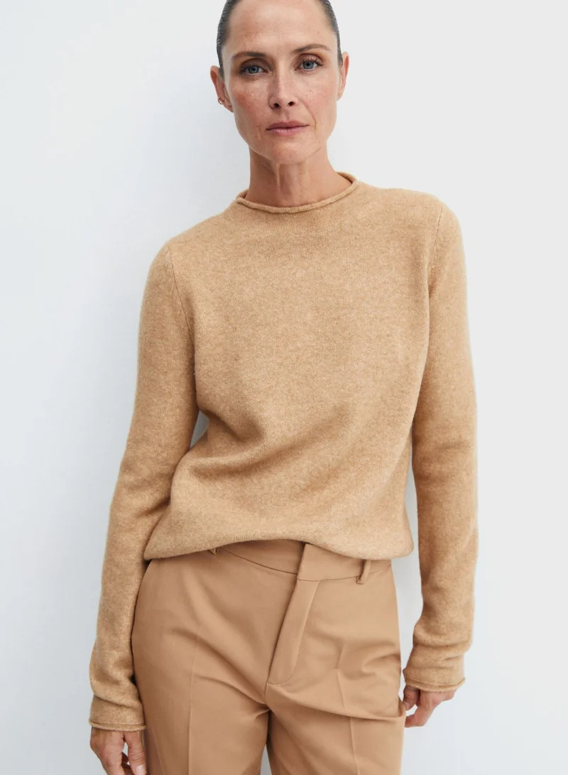 MANGO Crew Neck Knitted Sweater
