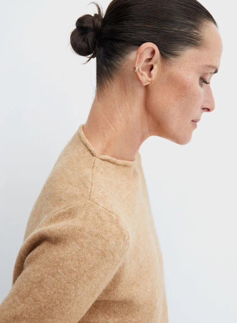 MANGO Crew Neck Knitted Sweater