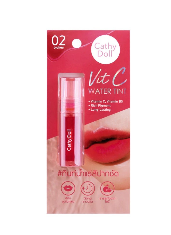Cathy Doll Cathy Doll Lychee Water Tint – Vitamin C Lip Stain for Bright, Smooth & Hydrated Lips | Rich Red Shade with Skin-Loving Benefits  - Image 1