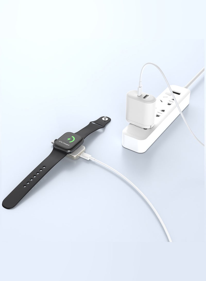 NOXO WCHN-1 F Magnetic Wireless Watch Charger – Portable & Universal USB-C Charging - White - Image 5