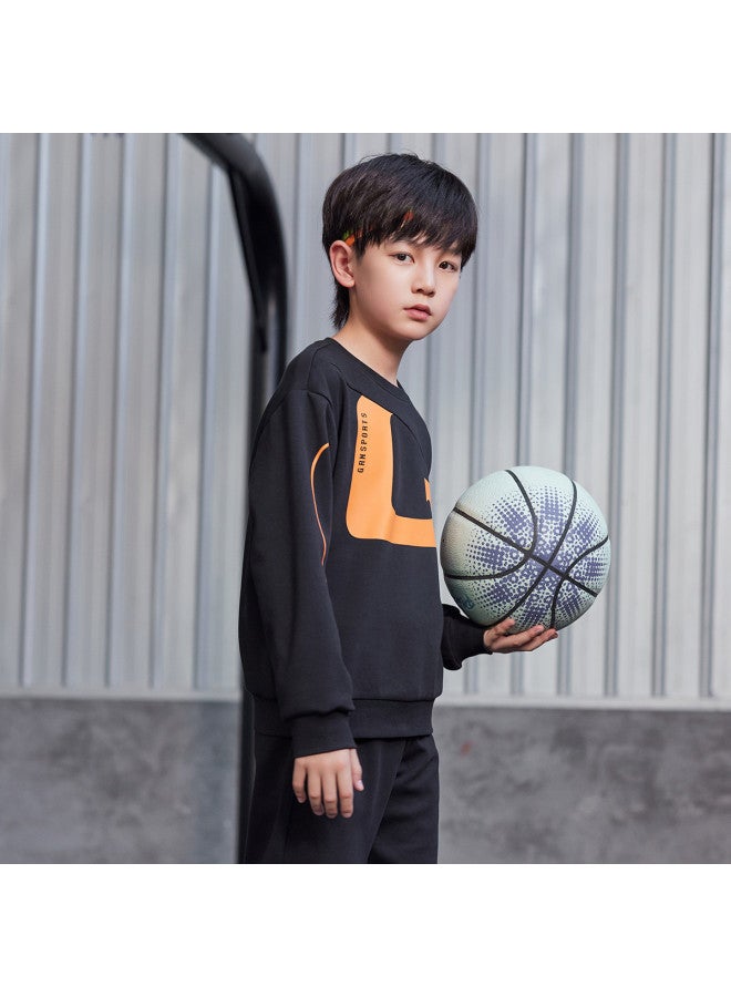 Noble bird Soft And Skin-friendly】children's Hoodie, Boys' Long Sleeve Turn-down Collar Loose Pullover Sweatshirt For Kids - Image 5