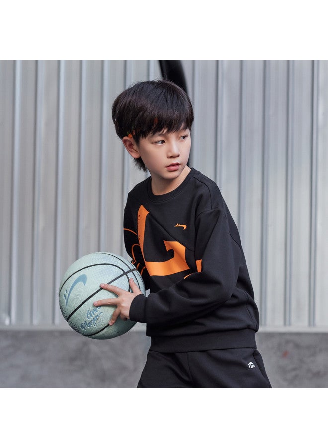 Noble bird Soft And Skin-friendly】children's Hoodie, Boys' Long Sleeve Turn-down Collar Loose Pullover Sweatshirt For Kids - Image 4