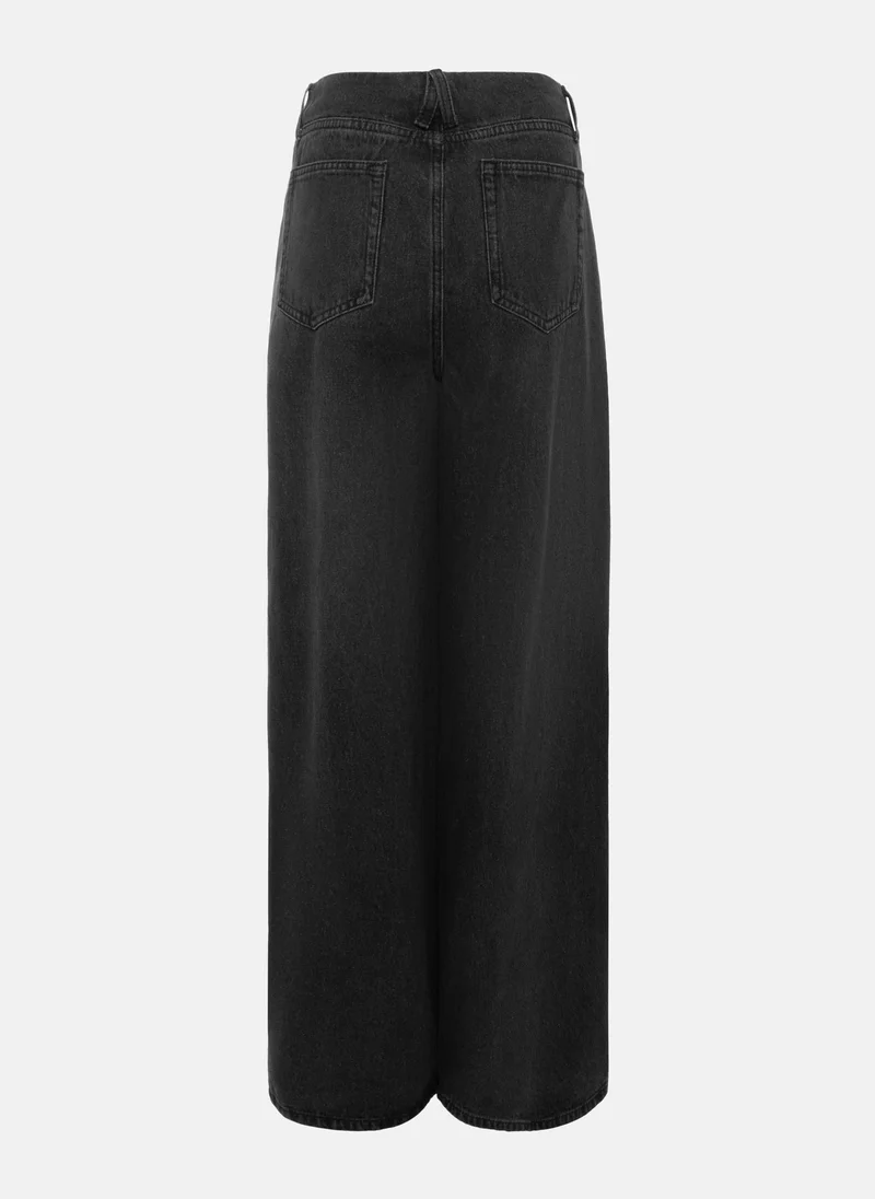 Lichi Loose low-rise jeans with wide waistband