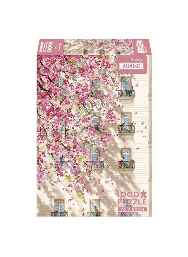 Botop Fusion Spring Afternoon Puzzle 1000 Pieces Imported Blue Cardboard Stress Relief Educational Toy Birthday Christmas Gift - Image 4