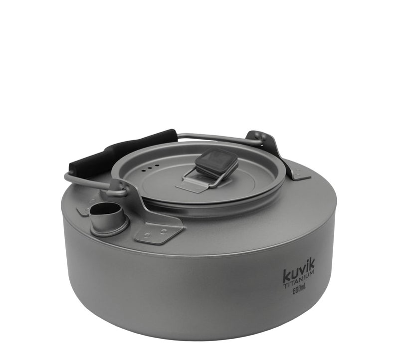 Kuvik Titanium Kettle 600ml (20.3 oz) - Ultralight and Compact Kettle for Backpacking, Camping, and Home - Image 3