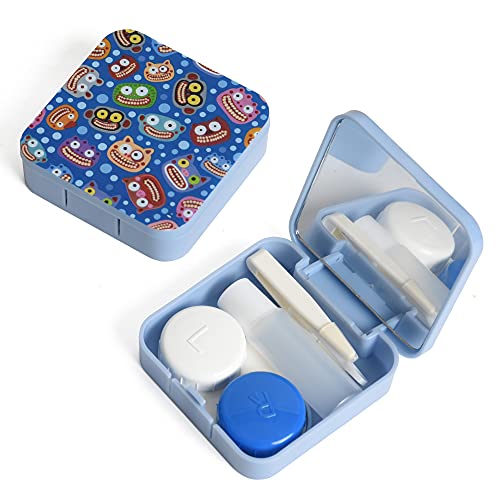 VIVID VividVisionInt® Mini Portable Contact Lens Case Container Kit with Mirror Tweezer Applicator Lens Stick and Solution Bottle Daily Usable in Travelling Portable Lens Box LC-3033-C3 - Image 1