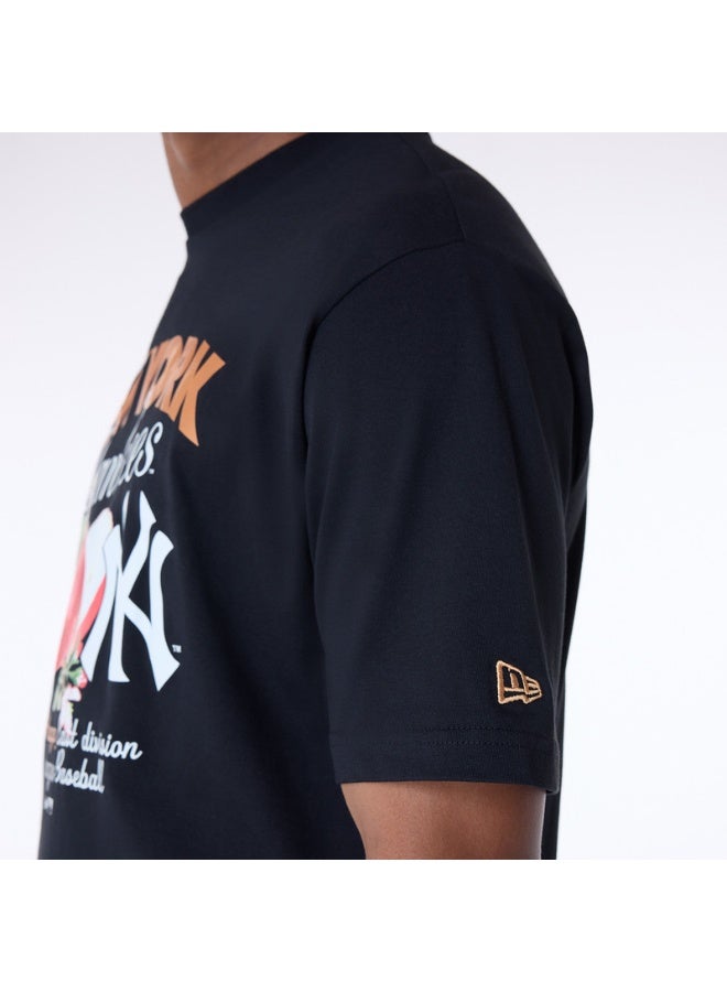 NEW ERA تي شيرت MLB FRUIT GRPHC CF NEYYAN BLK - Image 3