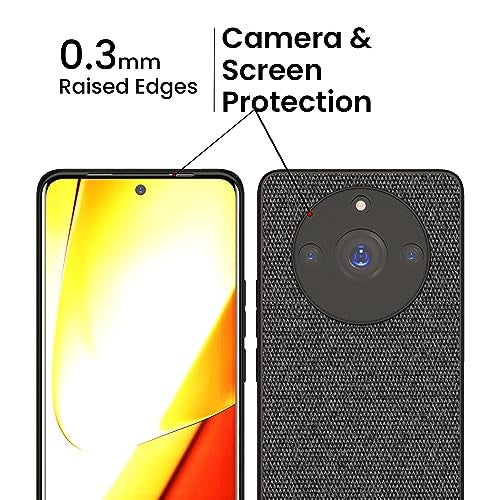 Kapa Soft Full Fabric Protective Back Case Cover for Realme 11 PRO / 11 PRO + (Plus) | Shockproof Slim Hard Anti Slip Back Case (Black) - Image 4