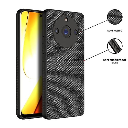 Kapa Soft Full Fabric Protective Back Case Cover for Realme 11 PRO / 11 PRO + (Plus) | Shockproof Slim Hard Anti Slip Back Case (Black) - Image 3