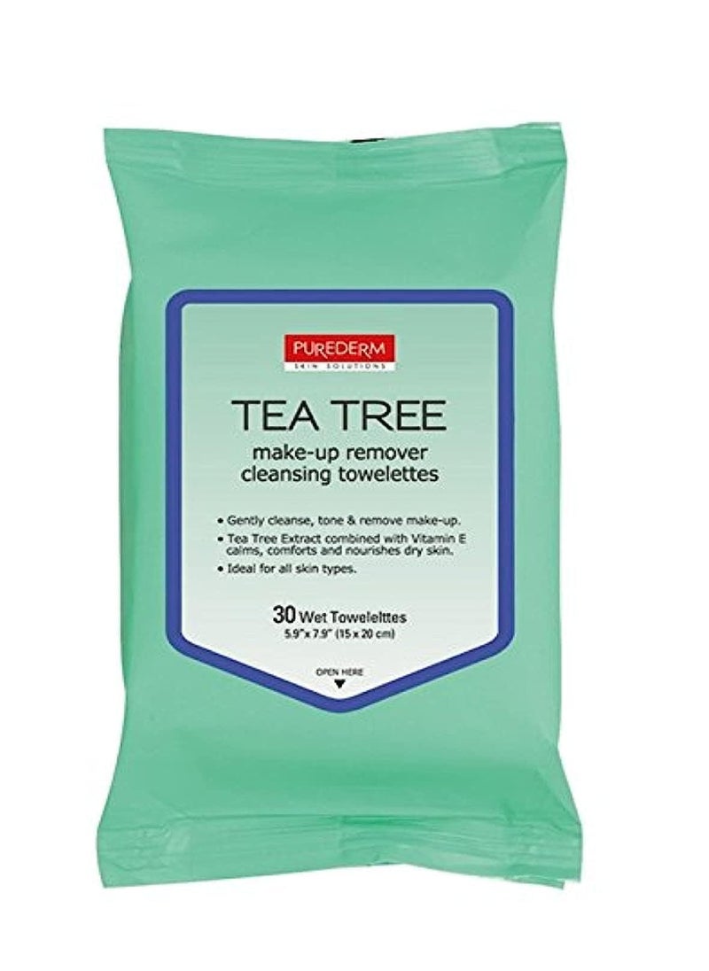 Purederm PUREDERM TEA TREE MAKE-UP REMOVER WIPES 30'S 