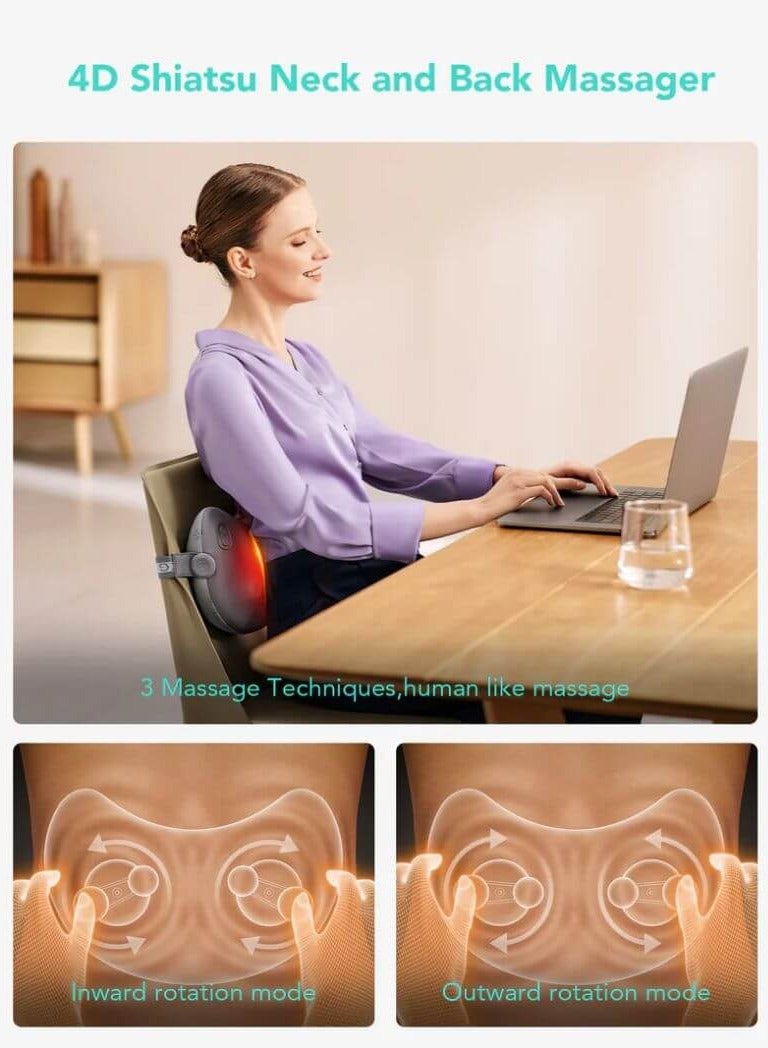 SKG T1-2 Pro Shiatsu Back & Neck Massager with Heat - Image 5