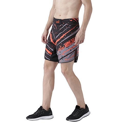 USI Universal Shorts for Men, 411VM Digit TUFLITE MMA for Training & Kickboxing, Tuff Stretch Fighting for Martial Arts, Cage Fight, Muay Thai, Boxing (M, Orange) - Image 2