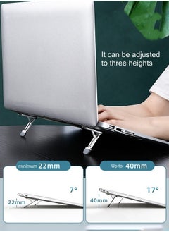 WooFree 2 Piece Slim Foldable Laptop Kickstand Adjustable 3 Level Height Notebook Heat Dissipation Stand  - Image 3