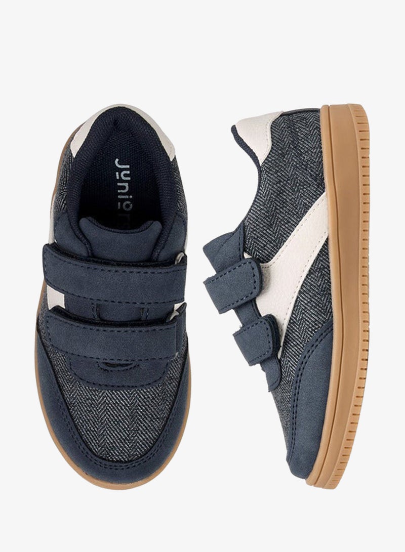 JUNIORS Panelled Sneakers with Hook and Loop Closure - Image 3