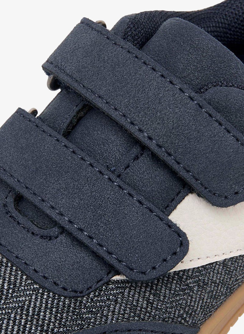 JUNIORS Panelled Sneakers with Hook and Loop Closure - Image 4