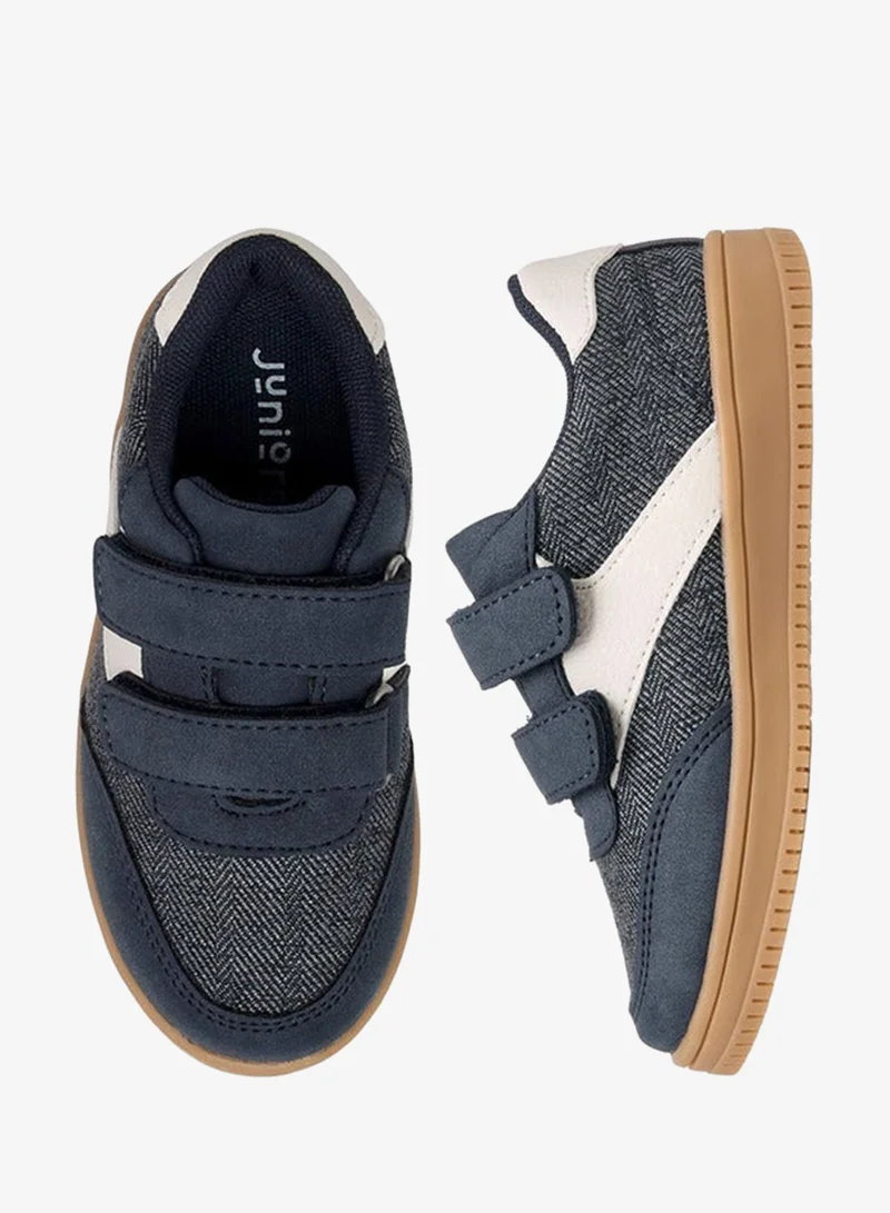 JUNIORS Panelled Sneakers with Hook and Loop Closure
