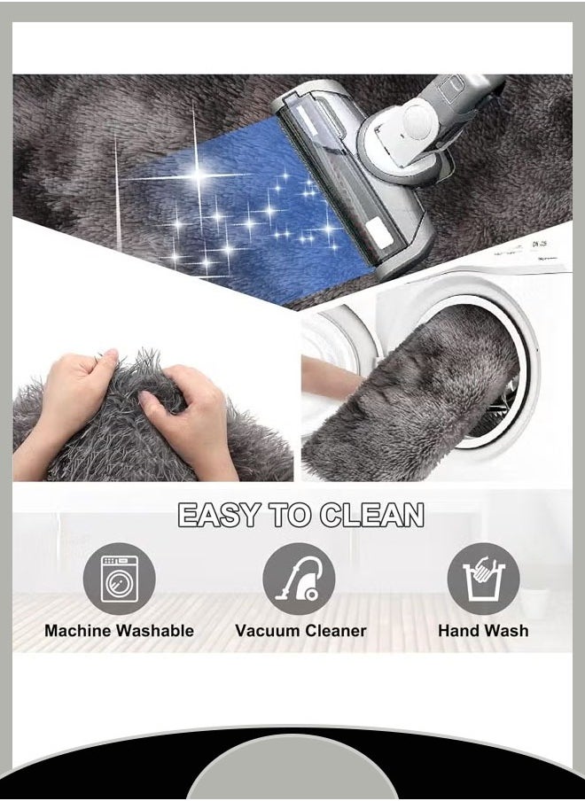 Three-Piece Floor Mat Set Pvc Anti-Slip Mat Suitable For Bathroom Toilets, Doorways, And Entrances Silk Wool Carpet Anti-Slip Design With Multiple Color Options (Grey)
